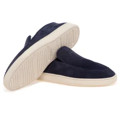 Mocassino Officine Creative Herbie in camoscio con profili intrecciati