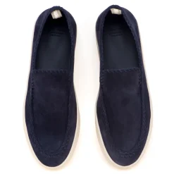 Mocassino Officine Creative Herbie in camoscio con profili intrecciati