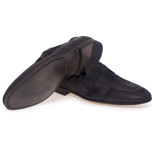 Mocassino Pawelk's in camoscio ingrassato e tuffato