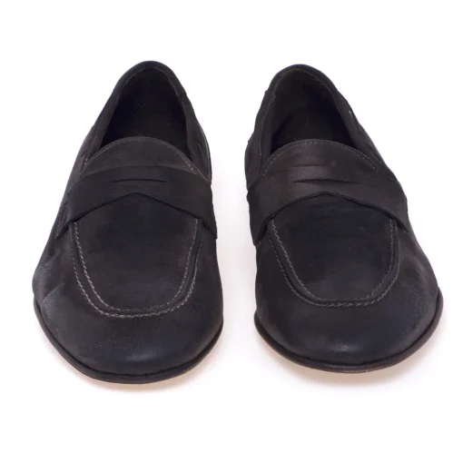 Mocassino Pawelk's in camoscio ingrassato e tuffato