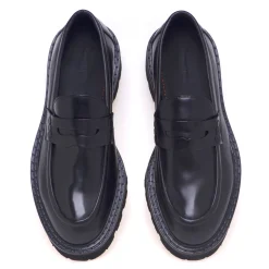 Mocassino Pawelk's in pelle con suola in gomma extra light