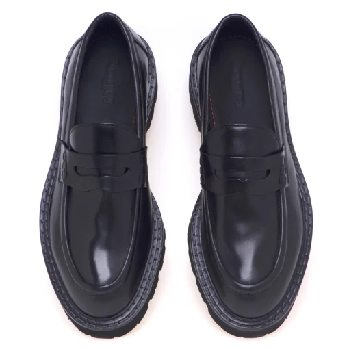Mocassino Pawelk's in pelle con suola in gomma extra light