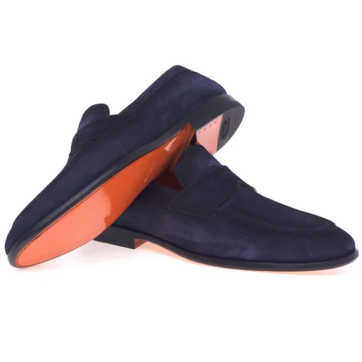 Mocassino Santoni in camoscio delavè