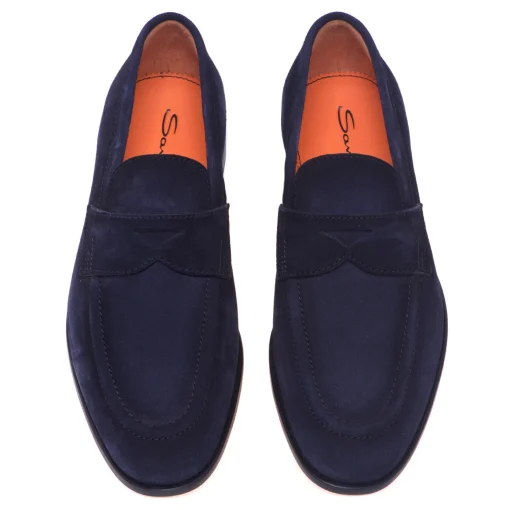 Mocassino Santoni in camoscio delavè