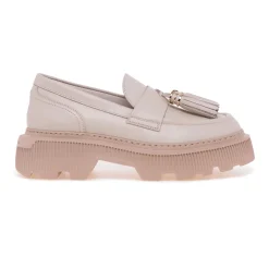 Mocassino Santoni in pelle con nappine