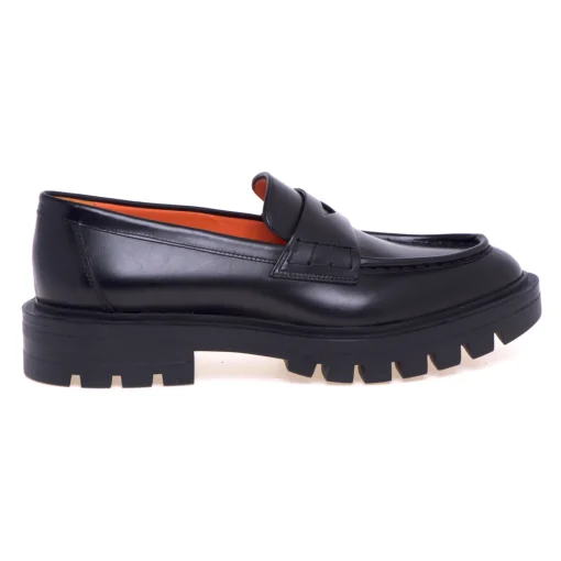 Mocassino Santoni in pelle spazzolata