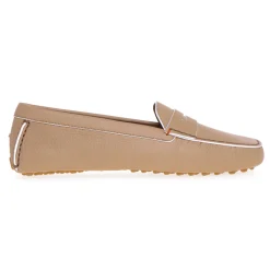 Mocassino Santoni in pelle martellata con gommini