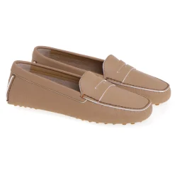 Mocassino Santoni in pelle martellata con gommini
