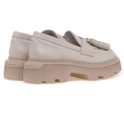 Mocassino Santoni in pelle con nappine