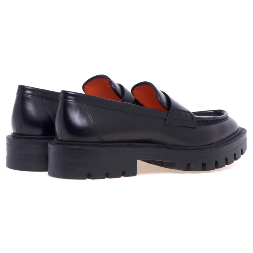 Mocassino Santoni in pelle spazzolata