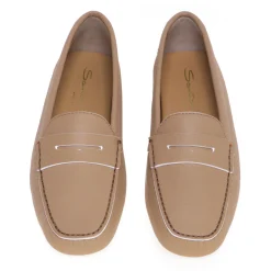 Mocassino Santoni in pelle martellata con gommini
