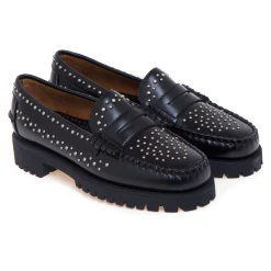 Mocassino Sebago Dan Studs in pelle spazzolata con suola carrarmato e borchie