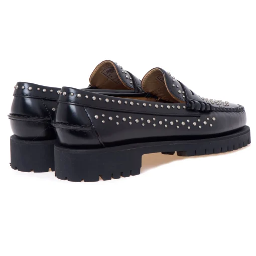 Mocassino Sebago Dan Studs in pelle spazzolata con suola carrarmato e borchie