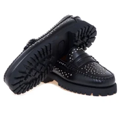 Mocassino Sebago Dan Studs in pelle spazzolata con suola carrarmato e borchie