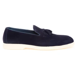 Mocassino tassel Doucal's in camoscio con fondo gomma