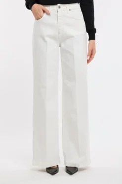 Pantalone 5 tasche a palazzo Dixie in cotone