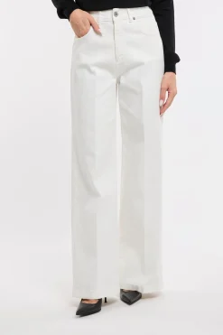 Pantalone 5 tasche a palazzo Dixie in cotone