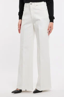 Pantalone 5 tasche a palazzo Dixie in cotone
