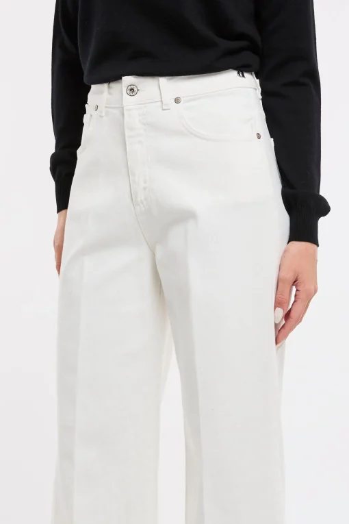 Pantalone 5 tasche a palazzo Dixie in cotone