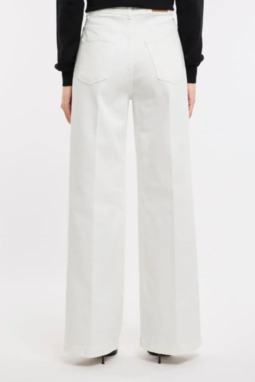 Pantalone 5 tasche a palazzo Dixie in cotone
