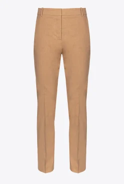 Pantalone a sigaretta Pinko in lino stretch
