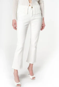 Pantalone bootcut Pinko in bull di cotone
