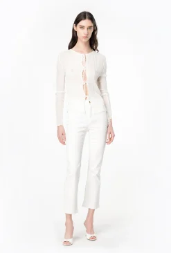 Pantalone bootcut Pinko in bull di cotone