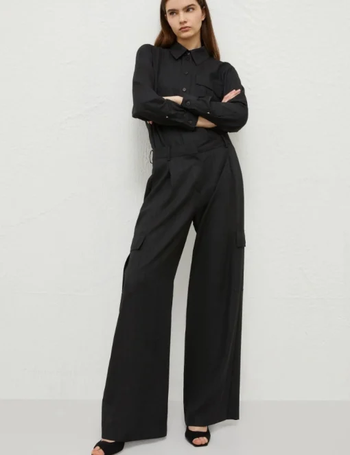 Pantalone cargo Marella in misto lana