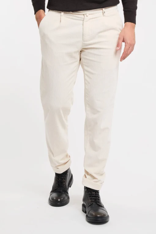 Pantalone Myths in velluto millerighe con pence
