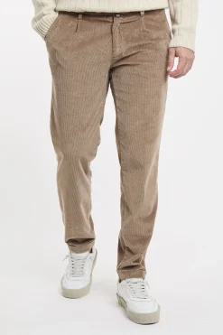 Pantalone Myths in velluto millerighe con pence