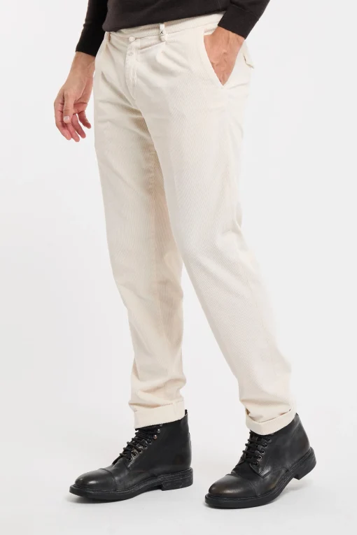 Pantalone Myths in velluto millerighe con pence