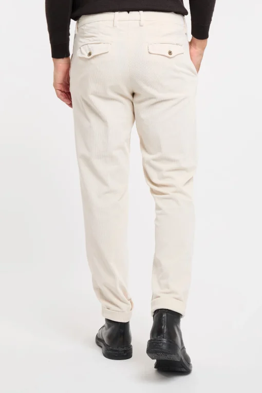 Pantalone Myths in velluto millerighe con pence