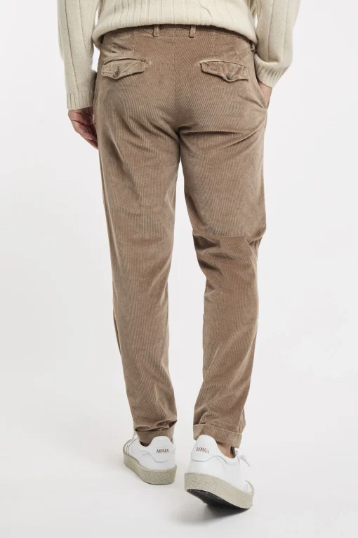 Pantalone Myths in velluto millerighe con pence