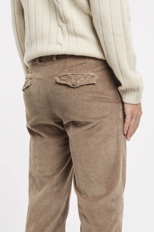Pantalone Myths in velluto millerighe con pence