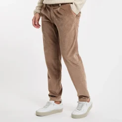 Pantalone Myths in velluto millerighe con pence