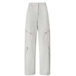 Pantaloni larghi Pinko in cotone con zip