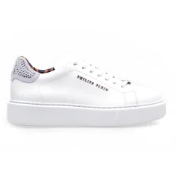 Philipp Plein Lo-Top Sneakers leather con strass