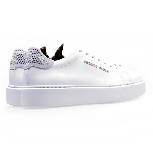 Philipp Plein Lo-Top Sneakers leather con strass
