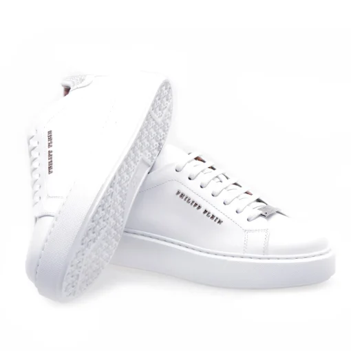 Philipp Plein Lo-Top Sneakers leather con strass