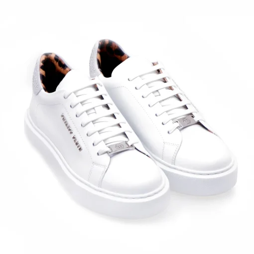 Philipp Plein Lo-Top Sneakers leather con strass