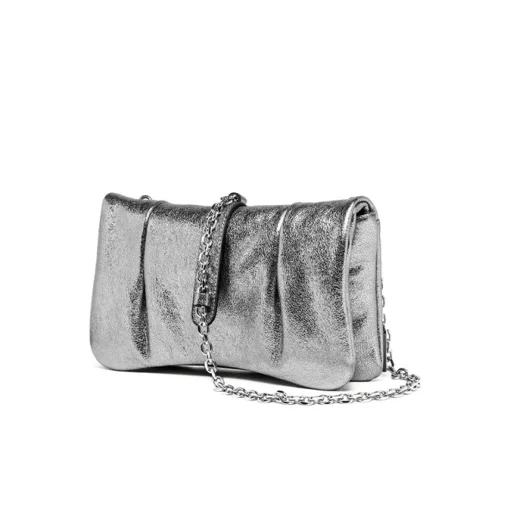Pochette Gianni Chiarini Glenda in pelle laminata con tracolla