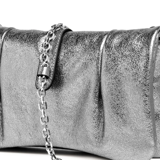 Pochette Gianni Chiarini Glenda in pelle laminata con tracolla
