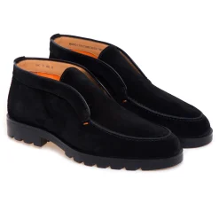 Polacco senza lacci Santoni in camoscio