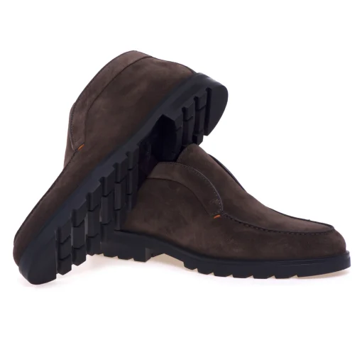 Polacco senza lacci Santoni in camoscio