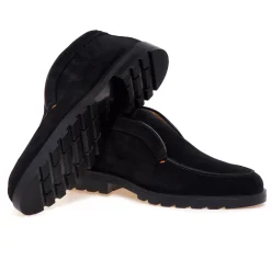 Polacco senza lacci Santoni in camoscio