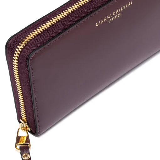 Portafoglio zip around Gianni Chiarini in pelle lucida