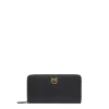 Portafoglio zip-around Pinko in pelle con logo Love Birds in metallo