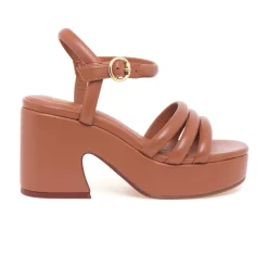 Sandalo ASH in nappa imbottita con platform