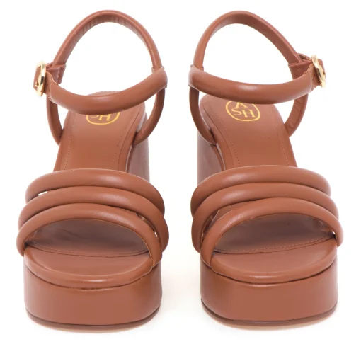 Sandalo ASH in nappa imbottita con platform