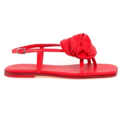 Sandalo flat Vic Matiè in pelle con maxi fiore